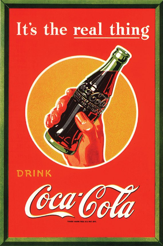 "It's the real thing" Coca-Cola advertising slogan
